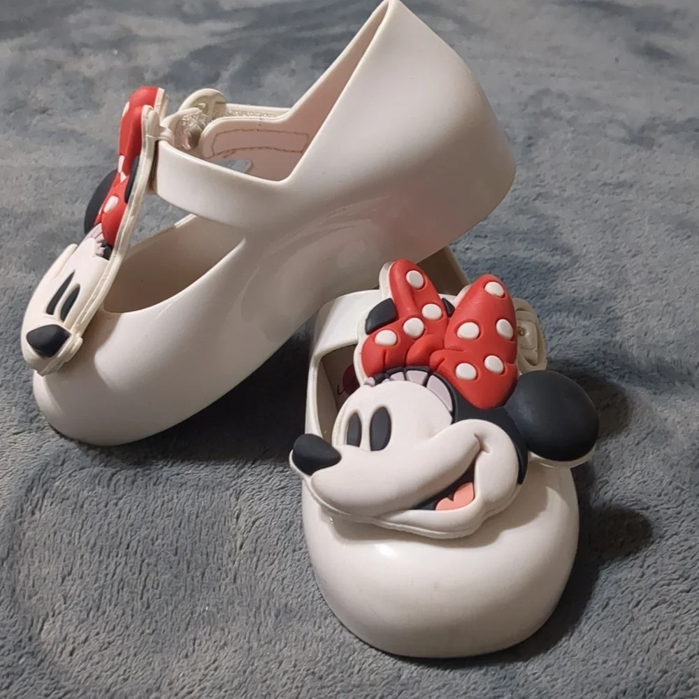 Mini Melissa Minnie mouse White and red Shoes girls size 6
